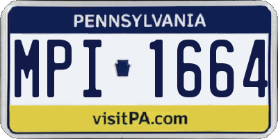 PA license plate MPI1664
