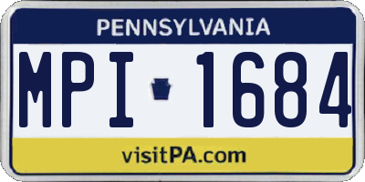 PA license plate MPI1684