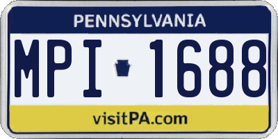 PA license plate MPI1688