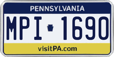 PA license plate MPI1690