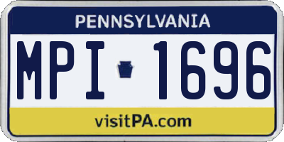 PA license plate MPI1696
