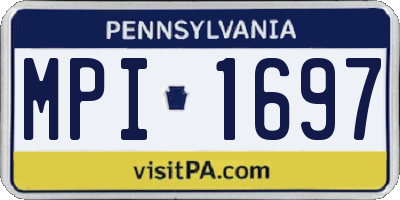 PA license plate MPI1697