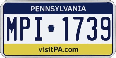 PA license plate MPI1739