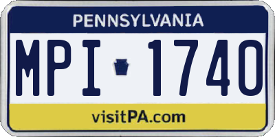 PA license plate MPI1740