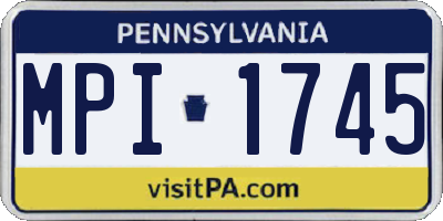 PA license plate MPI1745