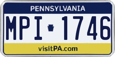 PA license plate MPI1746