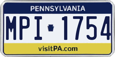PA license plate MPI1754