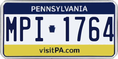 PA license plate MPI1764