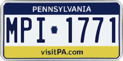 PA license plate MPI1771