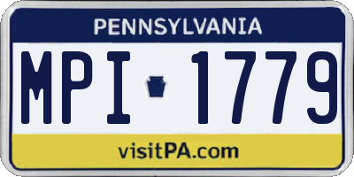PA license plate MPI1779