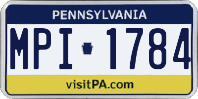 PA license plate MPI1784