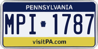PA license plate MPI1787
