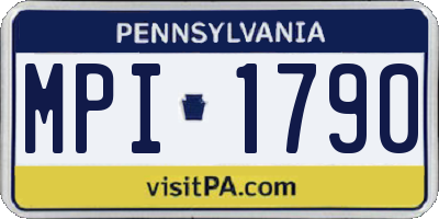 PA license plate MPI1790