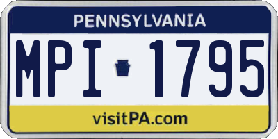 PA license plate MPI1795