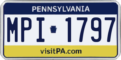 PA license plate MPI1797