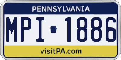 PA license plate MPI1886