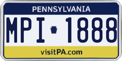 PA license plate MPI1888