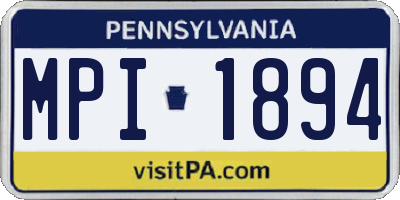 PA license plate MPI1894