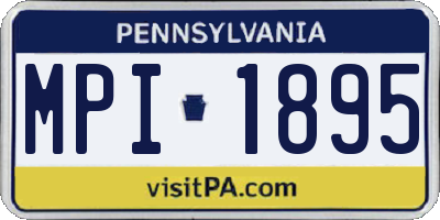 PA license plate MPI1895