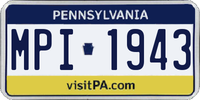 PA license plate MPI1943