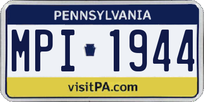 PA license plate MPI1944