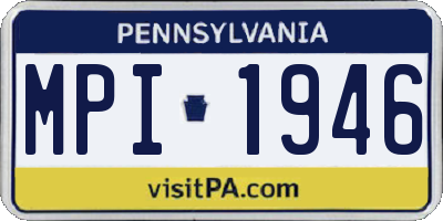 PA license plate MPI1946