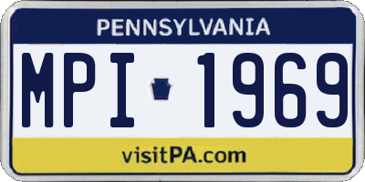 PA license plate MPI1969