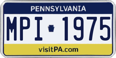 PA license plate MPI1975