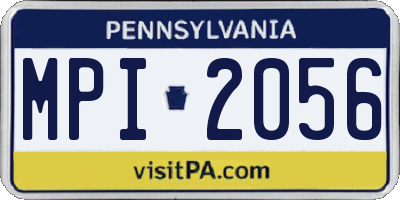 PA license plate MPI2056