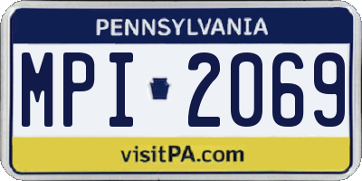 PA license plate MPI2069