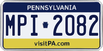 PA license plate MPI2082