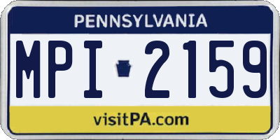 PA license plate MPI2159