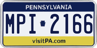 PA license plate MPI2166