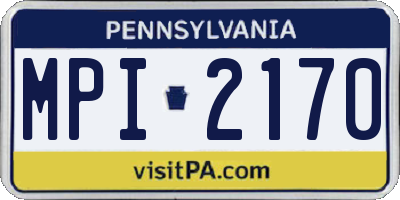 PA license plate MPI2170