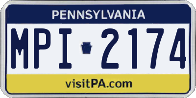 PA license plate MPI2174