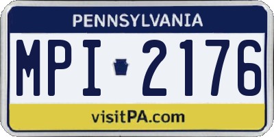 PA license plate MPI2176