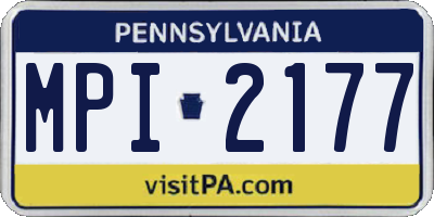 PA license plate MPI2177