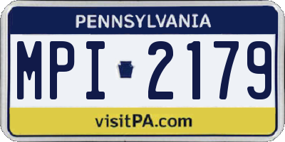 PA license plate MPI2179