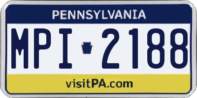 PA license plate MPI2188