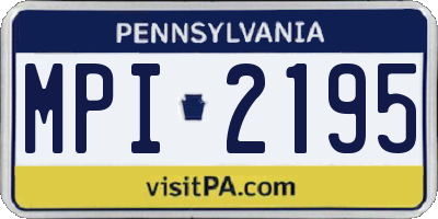 PA license plate MPI2195