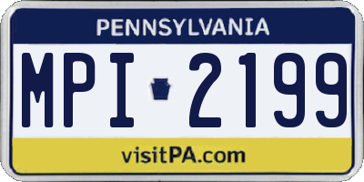 PA license plate MPI2199