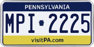 PA license plate MPI2225