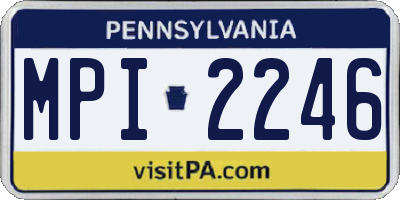 PA license plate MPI2246