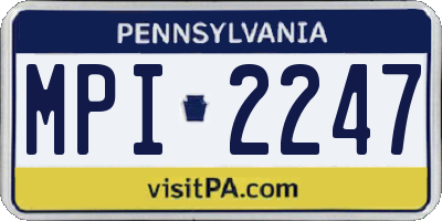 PA license plate MPI2247