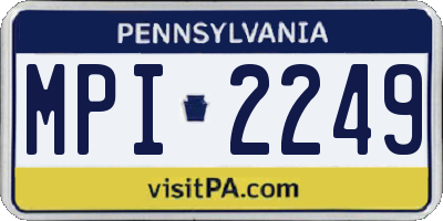 PA license plate MPI2249
