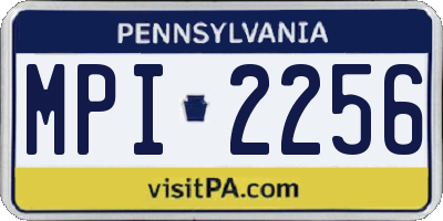 PA license plate MPI2256