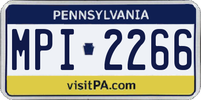 PA license plate MPI2266