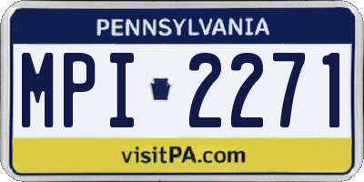 PA license plate MPI2271