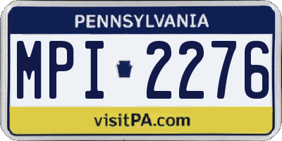 PA license plate MPI2276