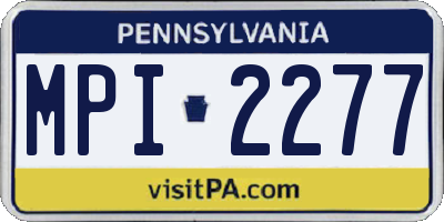 PA license plate MPI2277